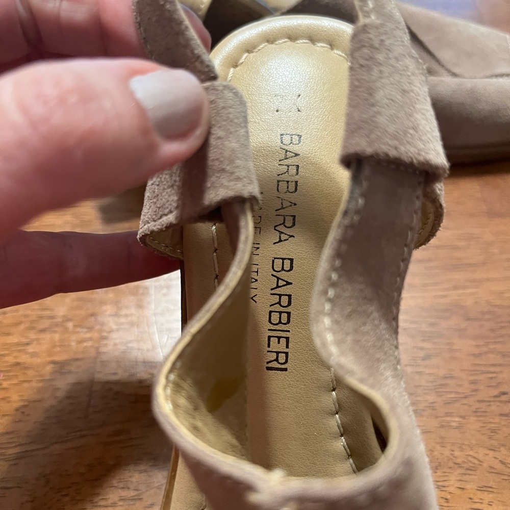 Barbara Barbieri size 7.5 peep toe sandals - Picture 3 of 10